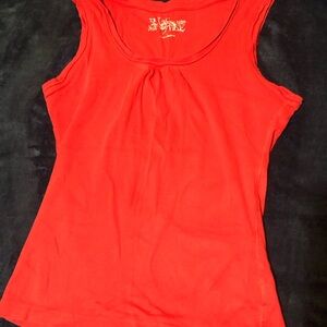2 A Tee 100% Cotton Red Sleeveless Top | Size Large